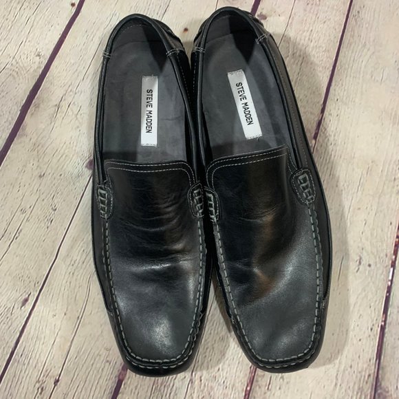 Steve Madden Other - Steve Madden Black Leather Novack Loafer Size 13